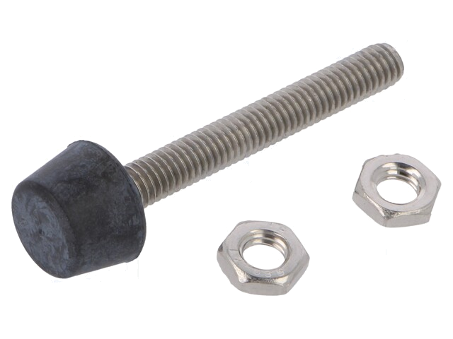 Aandrukschroef; Schroefdr: M6; roestvrij staal; L: 55mm; Ø: 13mm Aandrukschroef; Schroefdr: M6; roestvrij staal; L: 55mm; Ø: 13mm